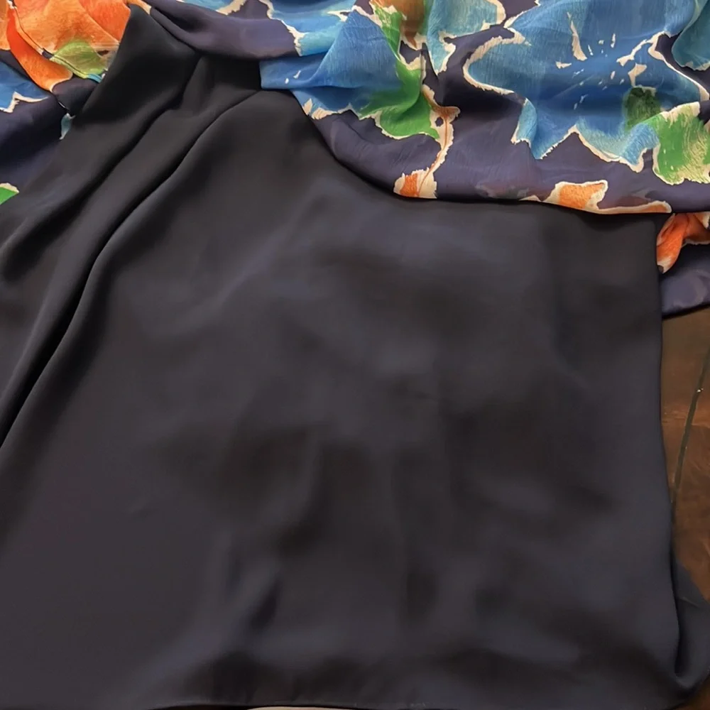 LAUREN RALPH LAUREN Floral Georgette One-Shoulder Gown. - Picture 8 of 11